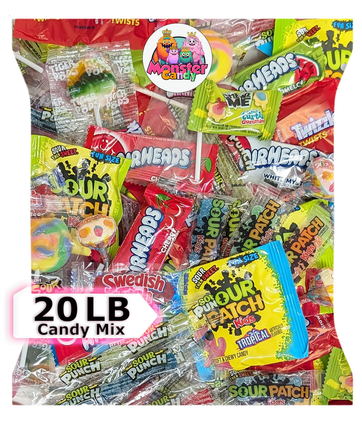Monster Candy party favor mix: colorful bulk assortment ideal for goodie bags and celebrations.