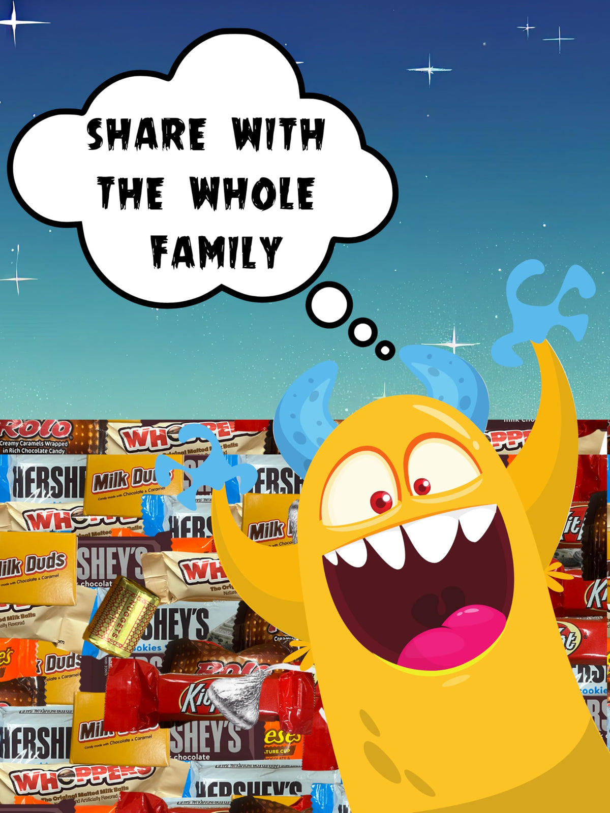 Monster Candy pinata candy mix ready for celebrations