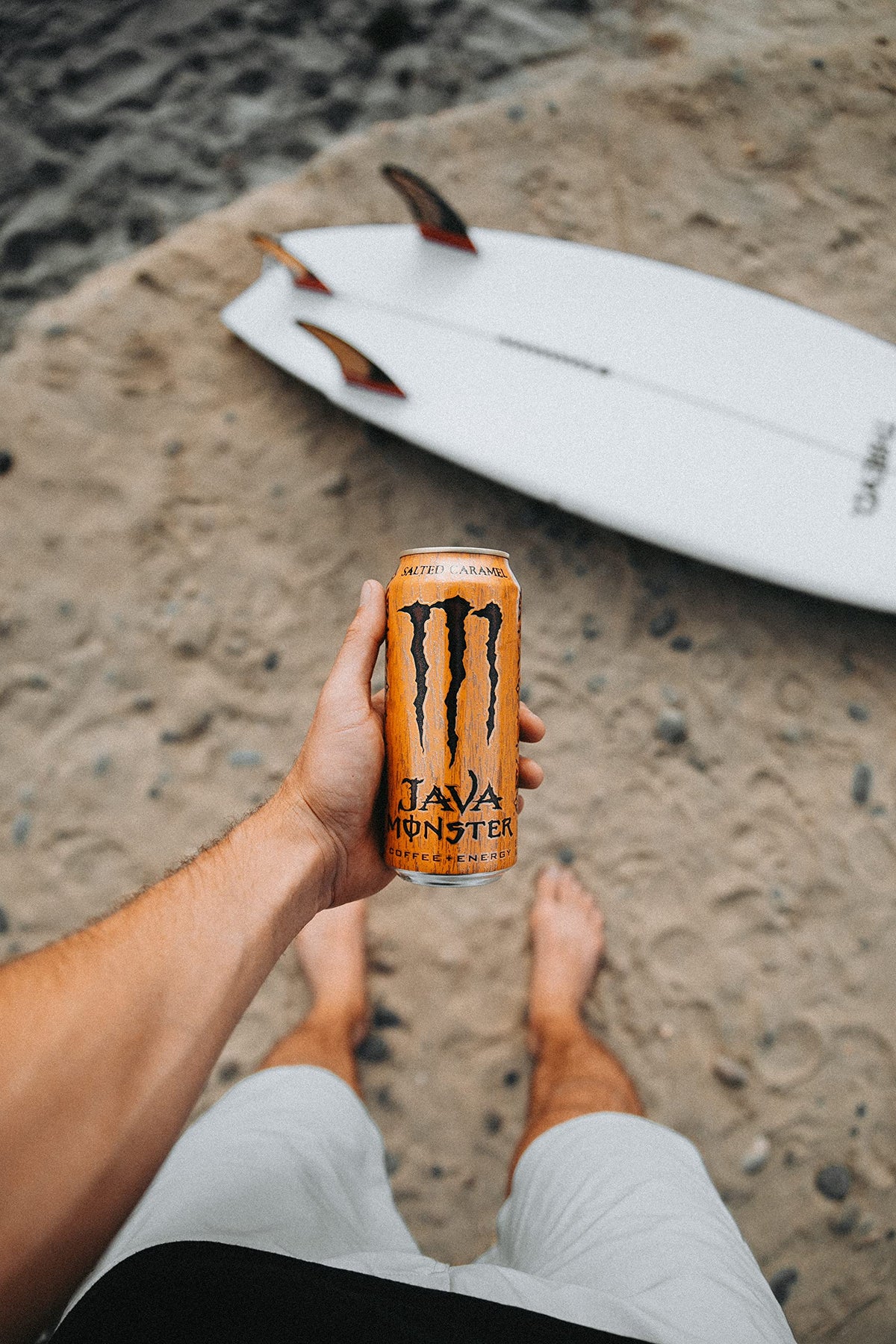 Monster Energy blend label highlights caffeine-packed performance.