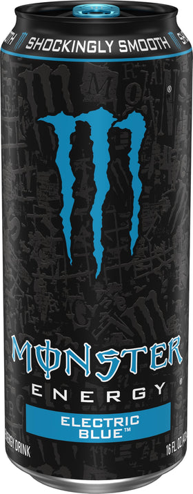15-pack of Monster Energy Electric Blue cans ready for easy stocking and daily energy.