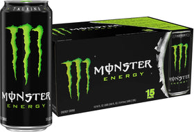 Monster Energy Original Green 16 oz can front view showing bold branding and smooth flavor promise