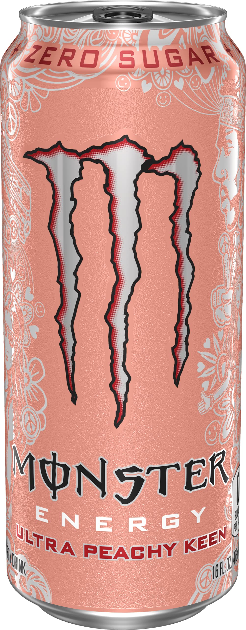 Monster Energy Ultra Peachy Keen 16 oz pack shot highlighting the 15-pack convenience