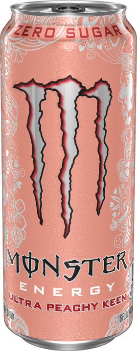 Monster Energy Ultra Peachy Keen 16 oz pack shot highlighting the 15-pack convenience