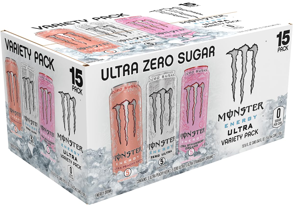 Monster Energy Ultra Peachy Keen can with bright peach flavor for a refreshing lift