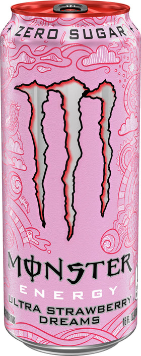 Ultra Strawberry Dreams can side profile showing sleek design and zero sugar