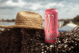 Monster Juice Pipeline Punch label variation highlights tropical flavors and refreshment.
