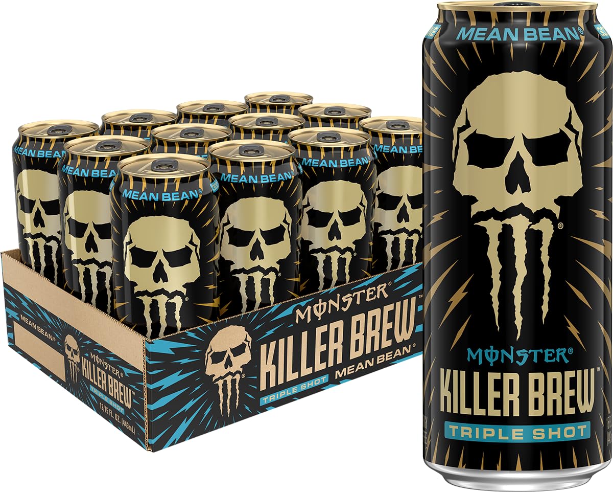 Monster Killer Brew Mean Bean can delivers bold coffee flavor and caffeine boost for busy mornings.