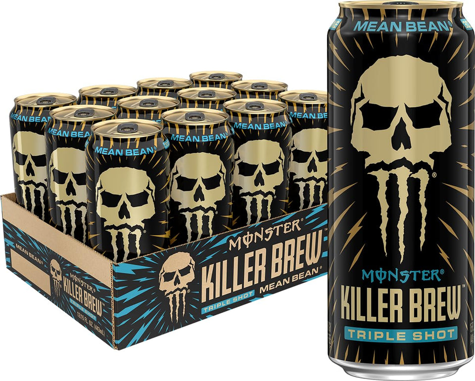 Monster Killer Brew Mean Bean can delivers bold coffee flavor and caffeine boost for busy mornings.