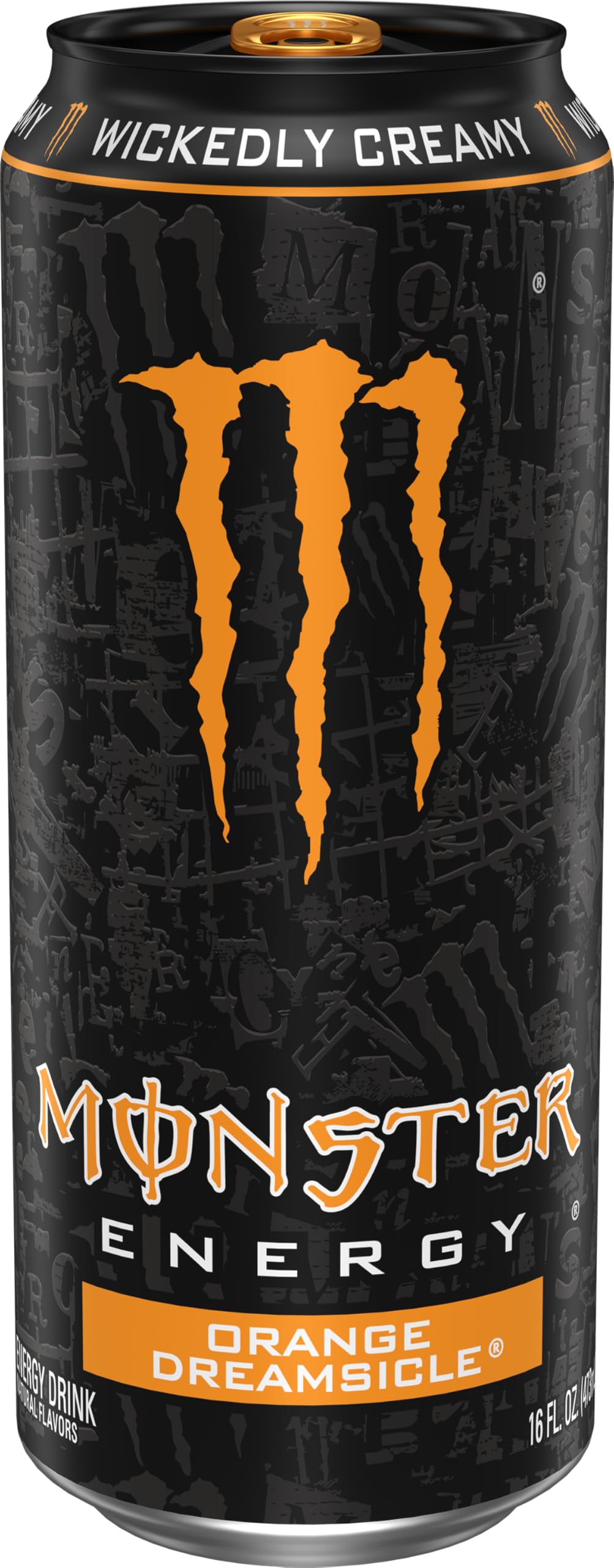 Creamy swirls of Monster Orange Dreamsicle evoke a smooth citrus flavor