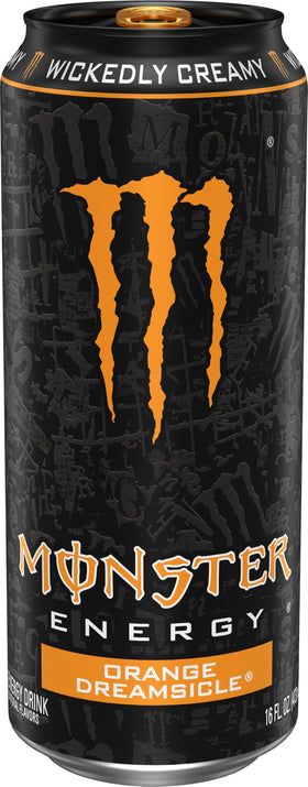 Creamy swirls of Monster Orange Dreamsicle evoke a smooth citrus flavor