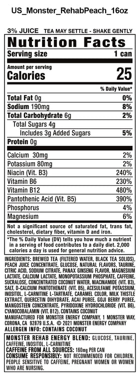 Label notes 160 mg caffeine per can for focused moments.