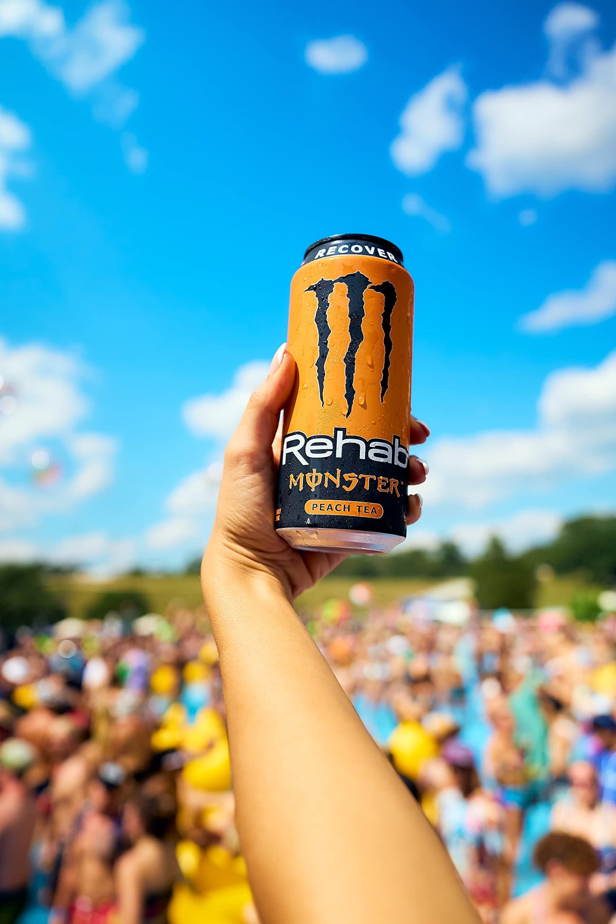 Peach-infused electrolytes support hydration during busy shifts.
