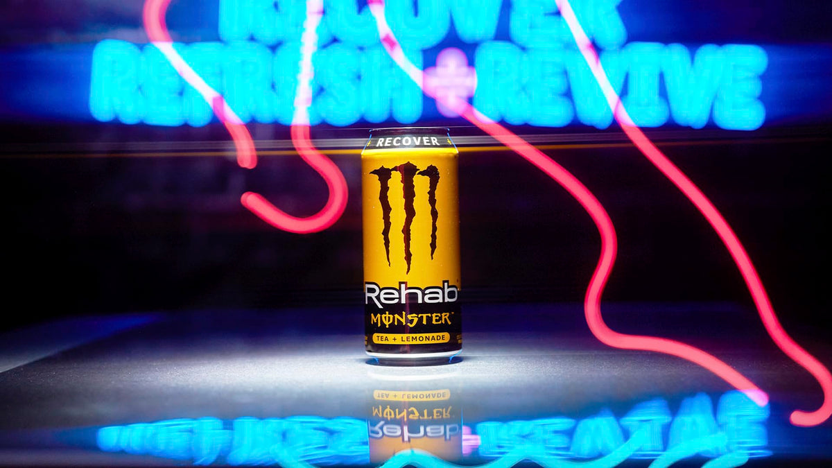 Packaging on display under bold branding signals convenient energy