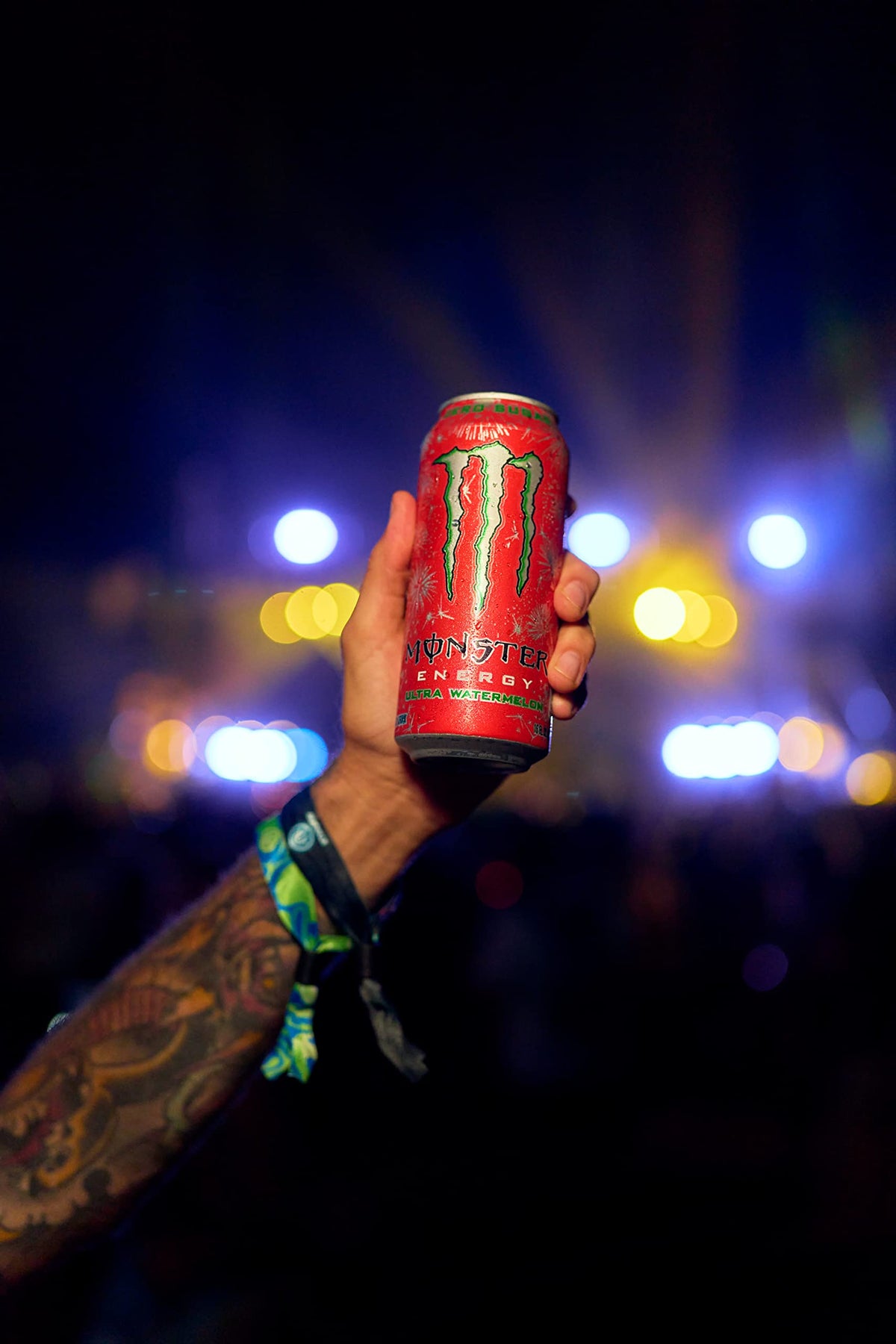 Chilled glass with Monster Ultra Watermelon evokes a refreshing energy moment