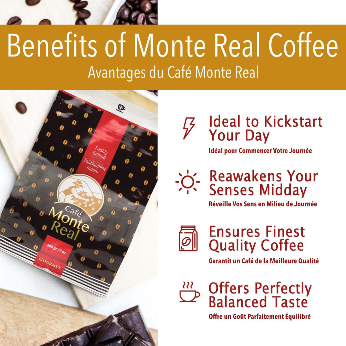 Monte Real iced coffee setup with glass.