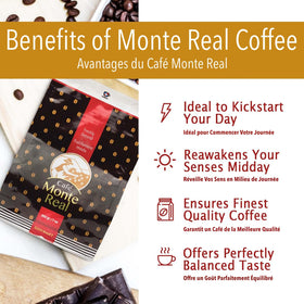 Monte Real iced coffee setup with glass.