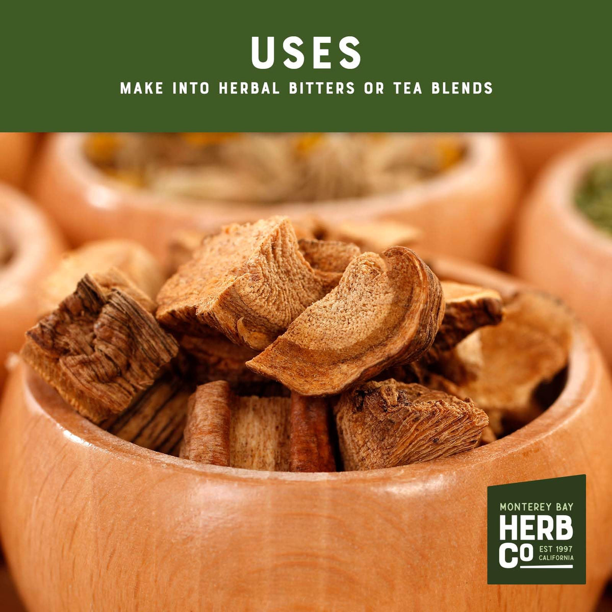 The gentian root tea-blend from MONTEREY BAY HERB CO adds bold herbal depth.
