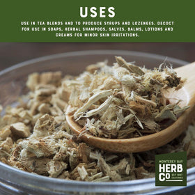 MONTEREY BAY HERB CO marshmallow root cut steeping for soothing tea.