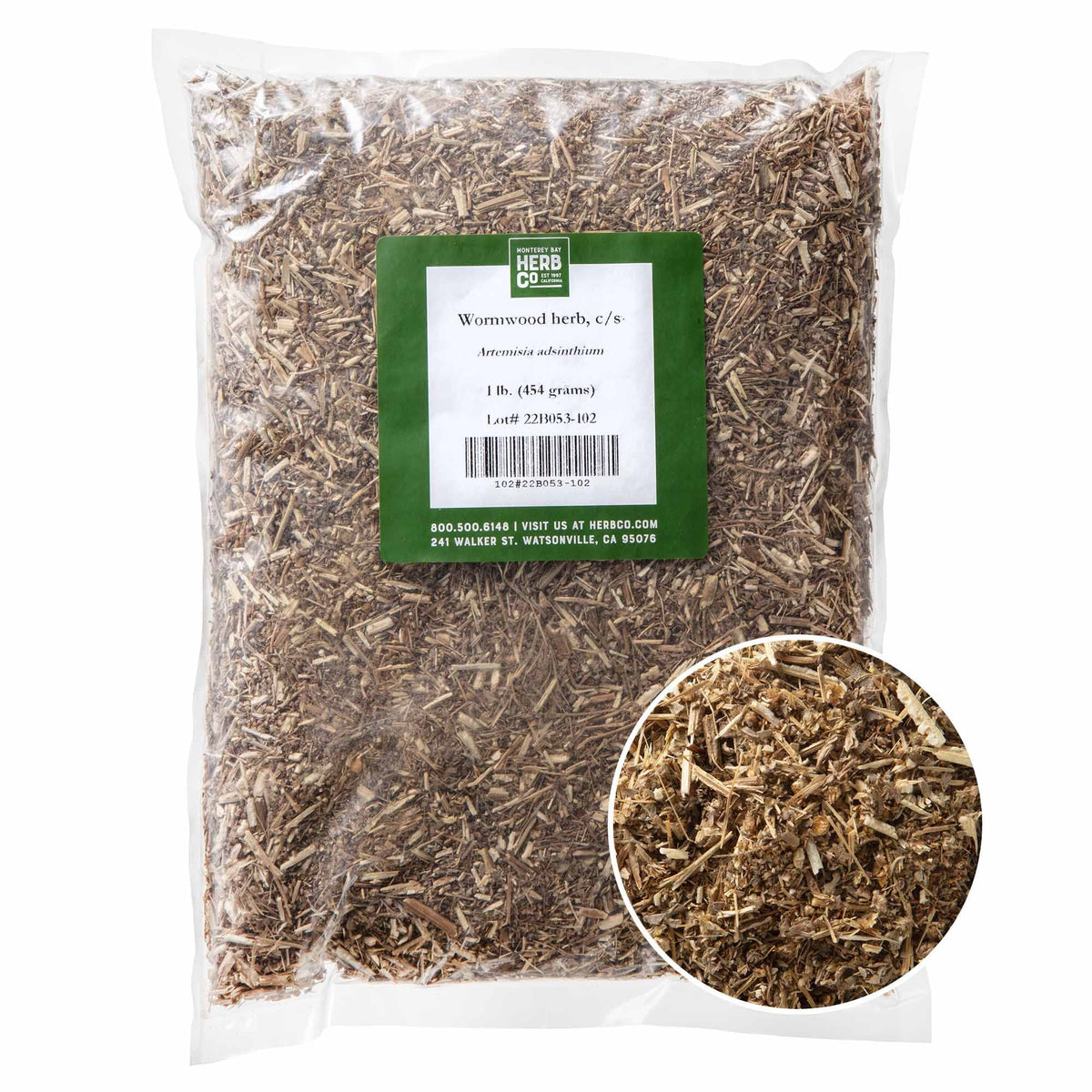 MONTEREY BAY HERB CO wormwood cut and sifted in bulk for bitters and infusions