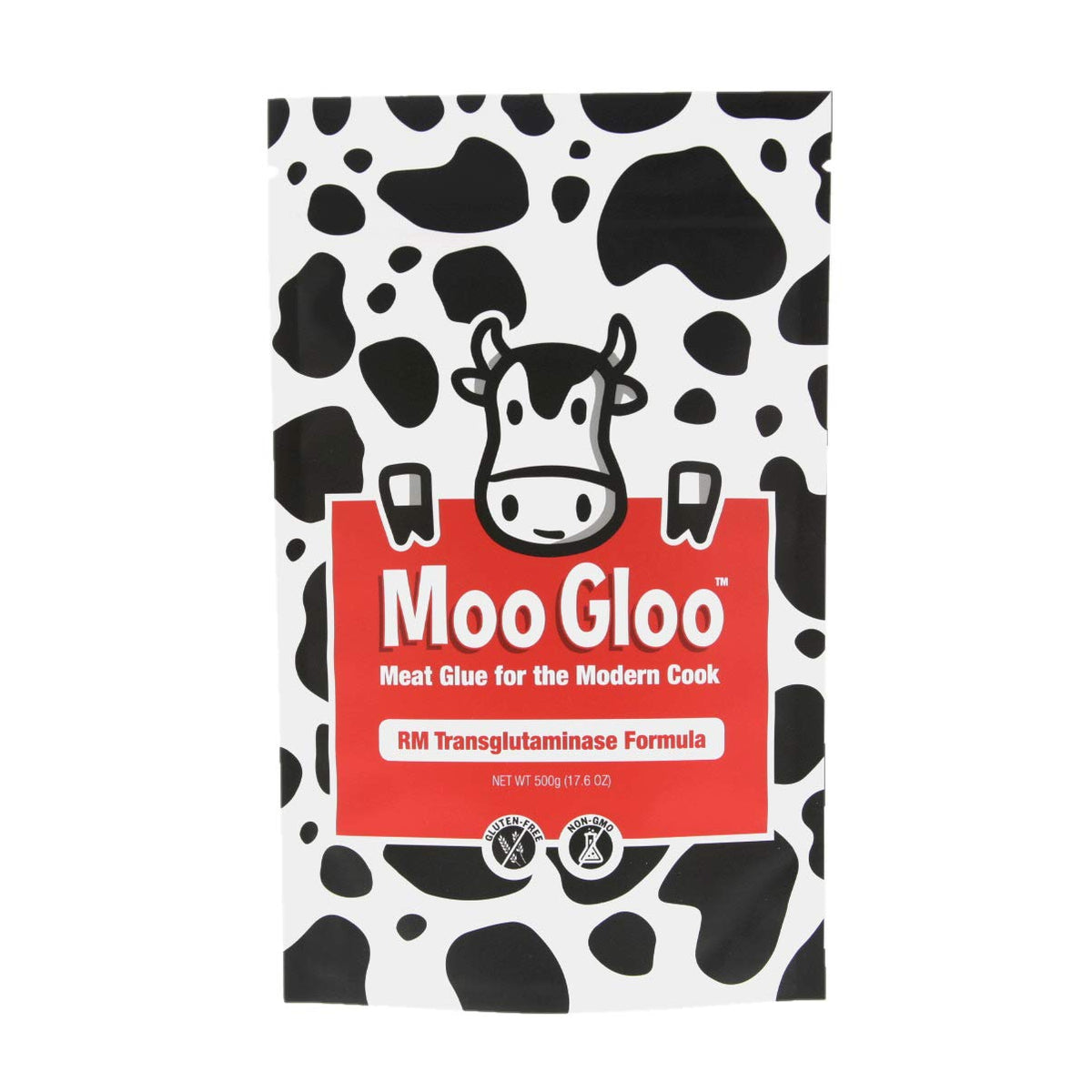 Moo Gloo RM bottle for precise protein binding in professional kitchens.