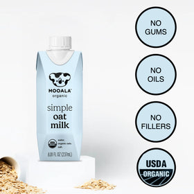 Mooala shelf-stable oatmilk on the go provides a convenient dairy-free option