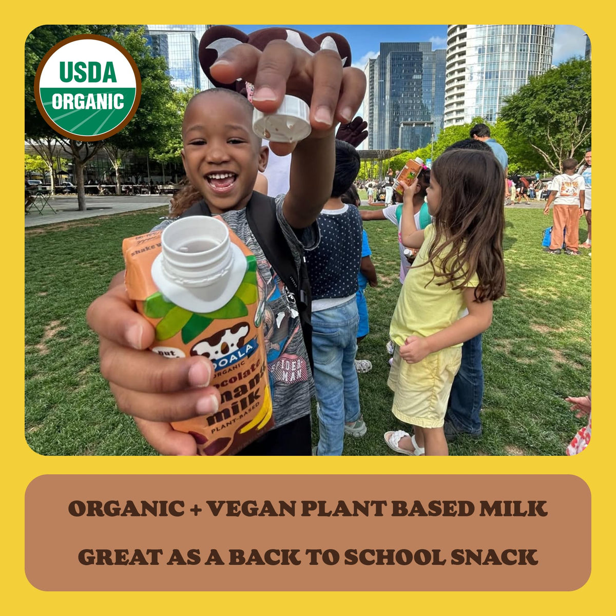 Mooala vanilla bananamilk ingredients graphic for clean, plant-based nutrition.