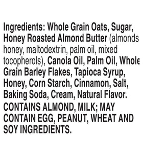 Close-up of almond butter filling inside the Nature Valley biscuit