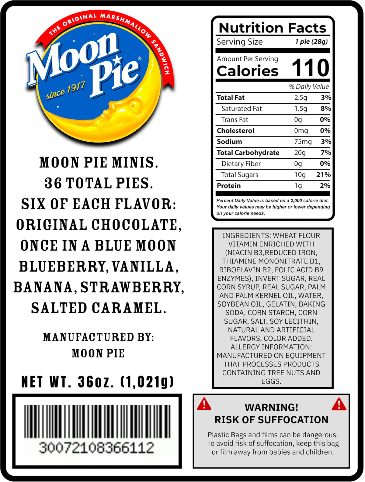 Moon Pie Minis 6-flavors display highlights variety for lunchboxes and parties.