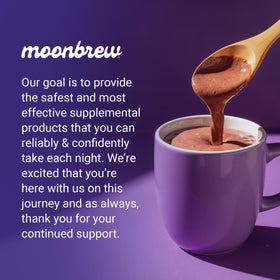 MoonBrew Magnesium Sleep Coconut Cocoa night-scene of a ready-to-drink set.