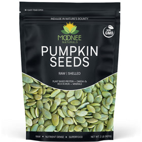 Moonee Naturals pumpkin seeds raw bulk bag, ideal for quick, nutrient-rich snacking.