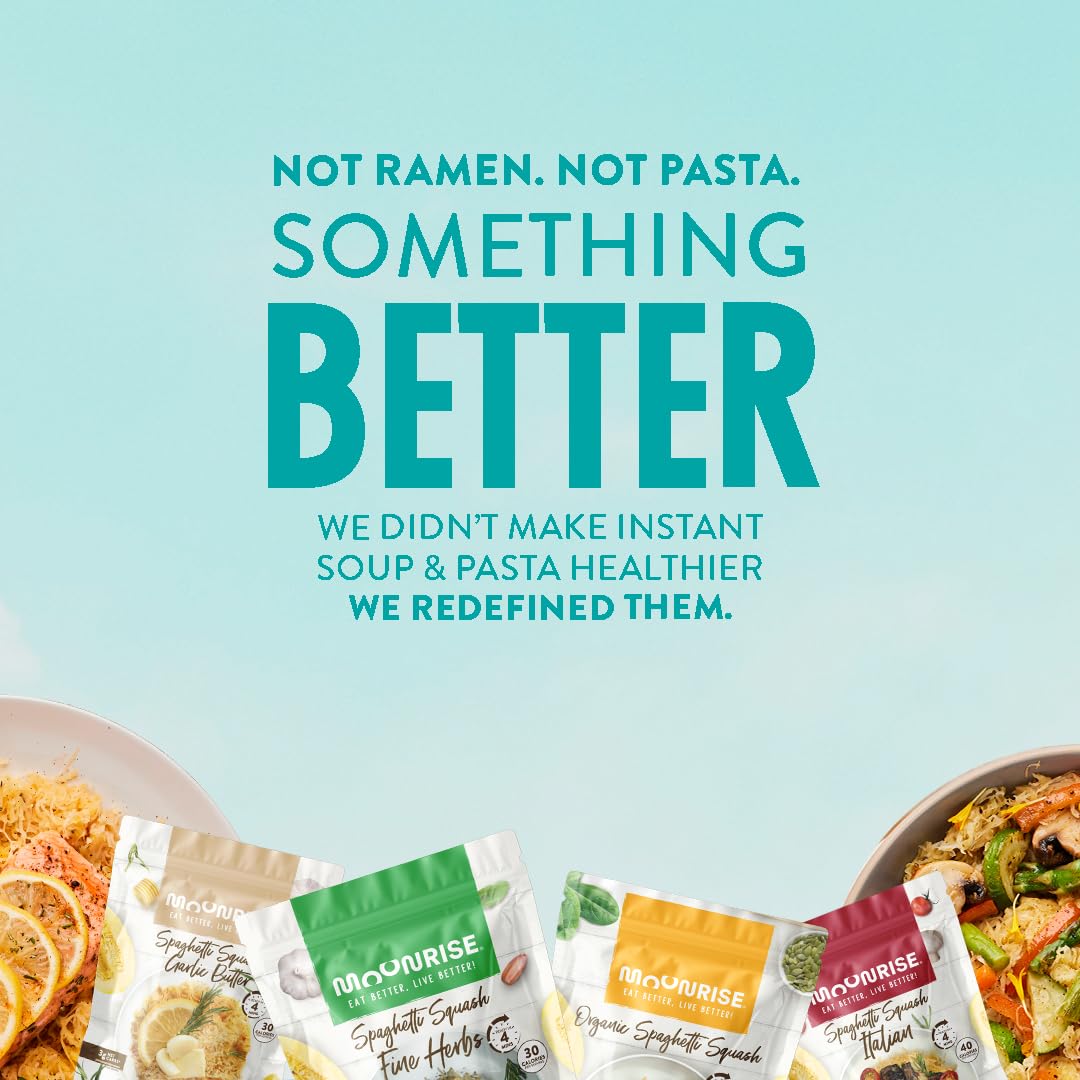 Moonrise Organic Spaghetti Squash Pasta is a low-carb gluten-free non-GMO option