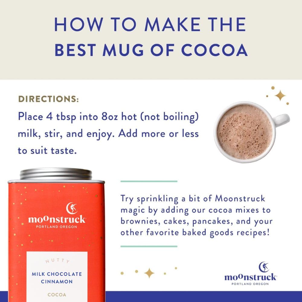 Moonstruck dairy-free, all-natural ingredients create a smooth, comforting hot chocolate.