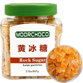 MOORCHOCO amber-hue rock sugar crystals shine in tea and coffee, enhancing aroma and color