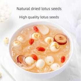 MOORCHOCO lotus seeds brewed tea, subtle aroma and warmth.