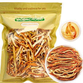 MOORCHOCO Tangerine Peel Strips package shows natural aroma for teas