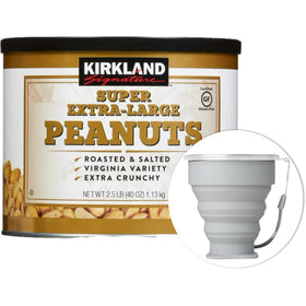 MORALZA Kirkland peanuts bundle for on-the-go snacking and a reusable cup