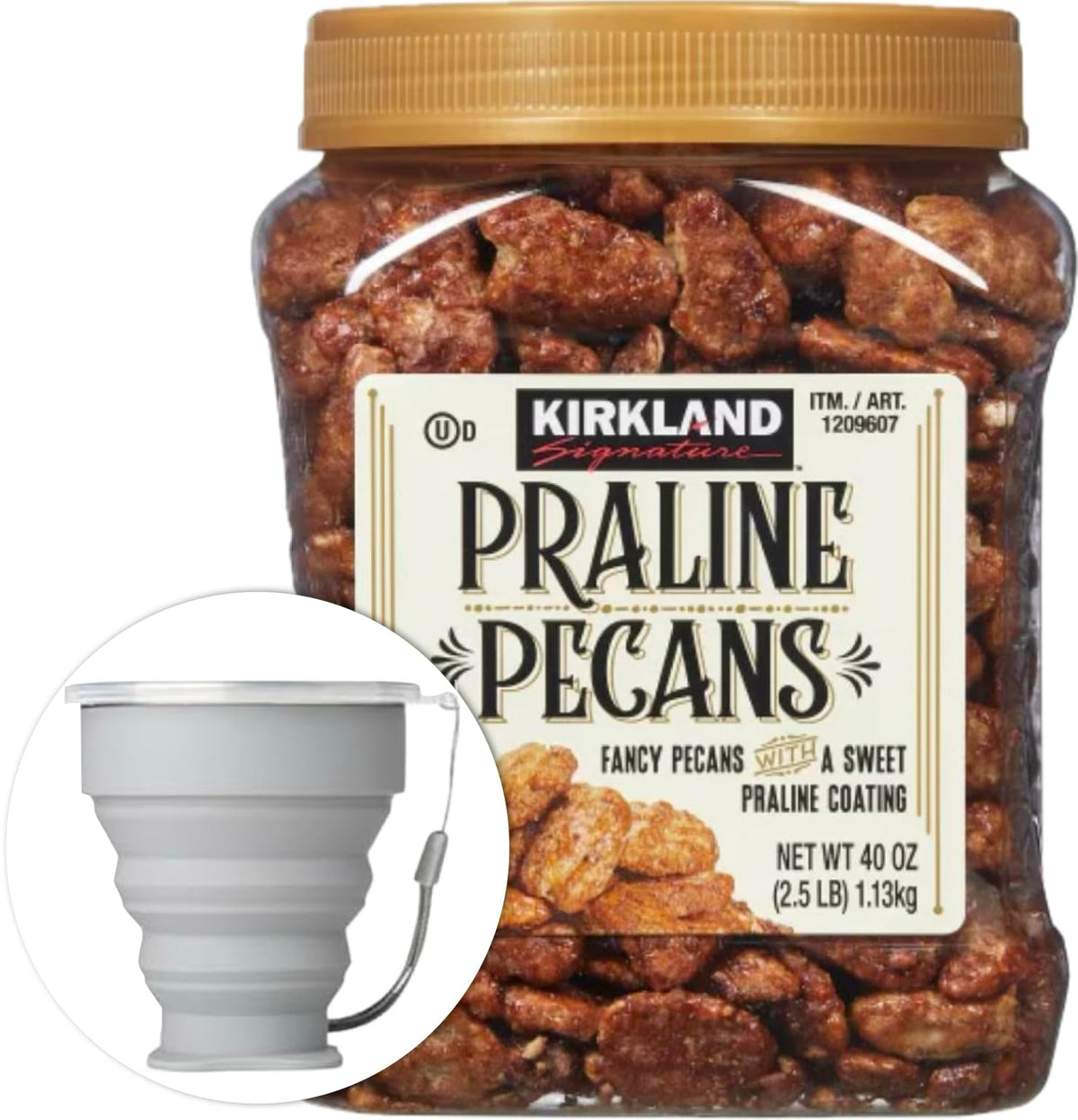 MORALZA Kirkland praline pecans bundle with praline glaze for a tasty on-the-go snack.