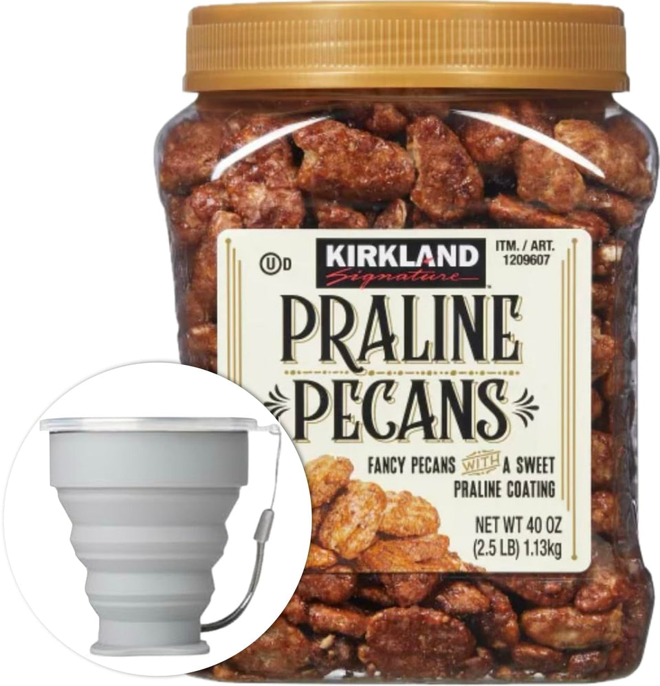 MORALZA Kirkland praline pecans bundle with praline glaze for a tasty on-the-go snack.