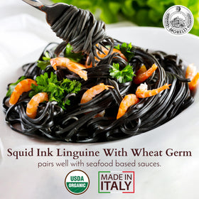 Morelli durum wheat semolina pasta ingredients shot emphasizing premium Italian craftsmanship.