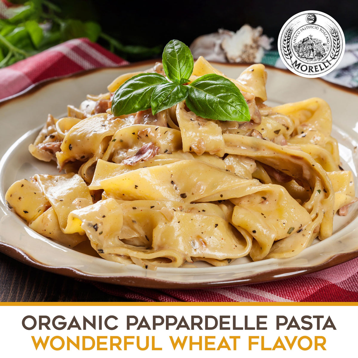 Morelli durum wheat semolina creates sturdy, sauce-holding noodles.