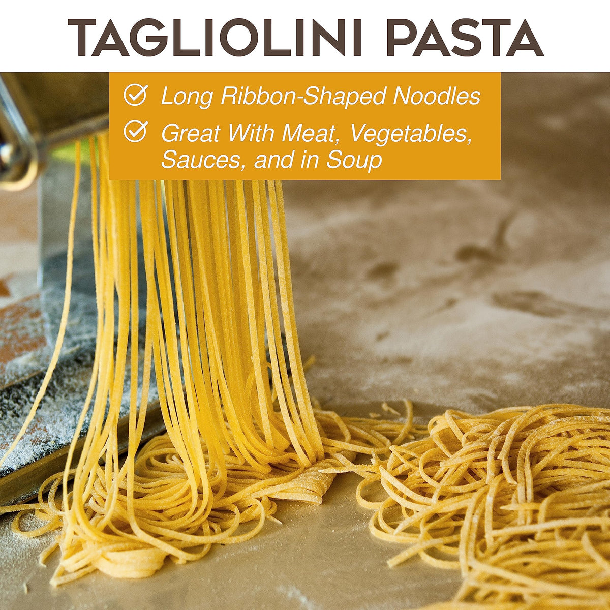 Morelli Italian pasta plated with olive oil herbs and seafood