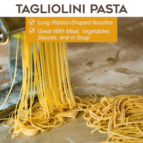 Morelli Italian pasta plated with olive oil herbs and seafood