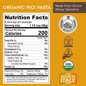 Morelli Pici nests with durum wheat semolina, showcasing rich aroma and hearty bite
