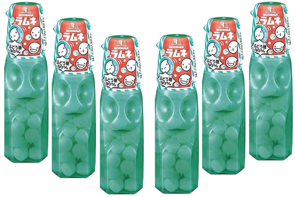 Morinaga Ramune soda candy original taste six-pack for on-the-go snacking.