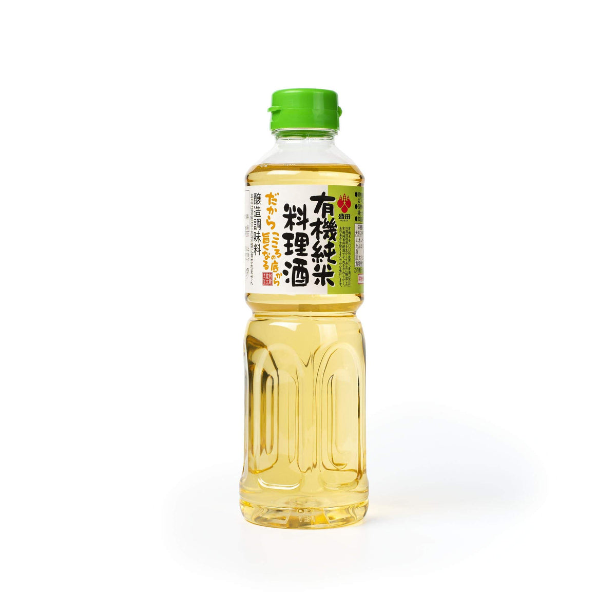 Morita Premium Organic Cooking Sake bottle close-up highlighting premium quality for rich sauces.