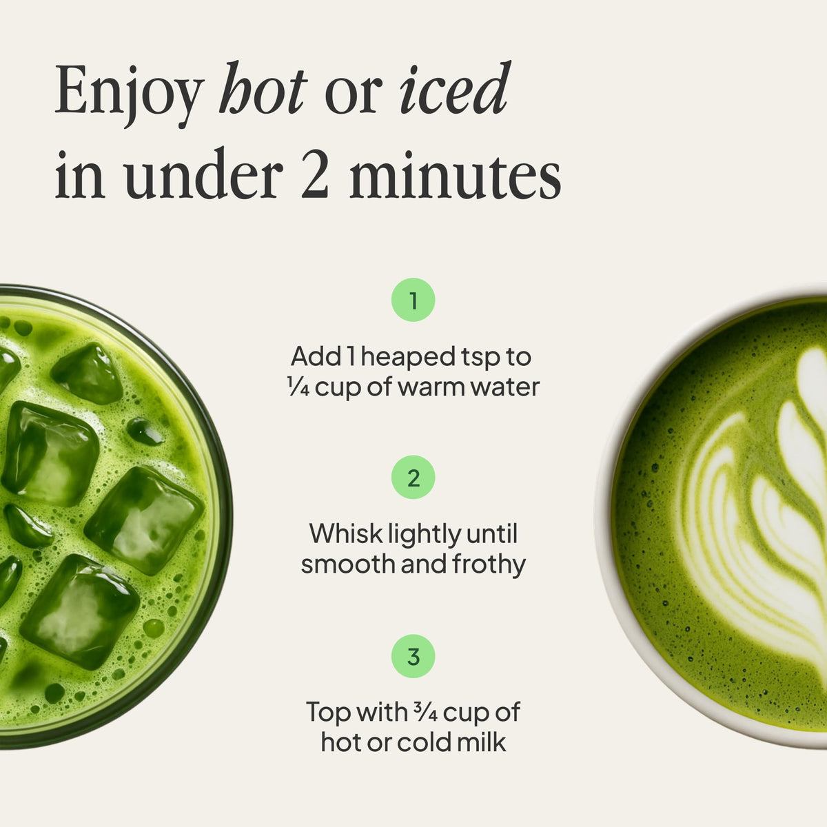 Morning Made sweetened matcha with unrefined cane sugar for balanced flavor.