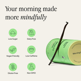 Morning Made Vanilla Matcha whisking in a cup for creamy texture