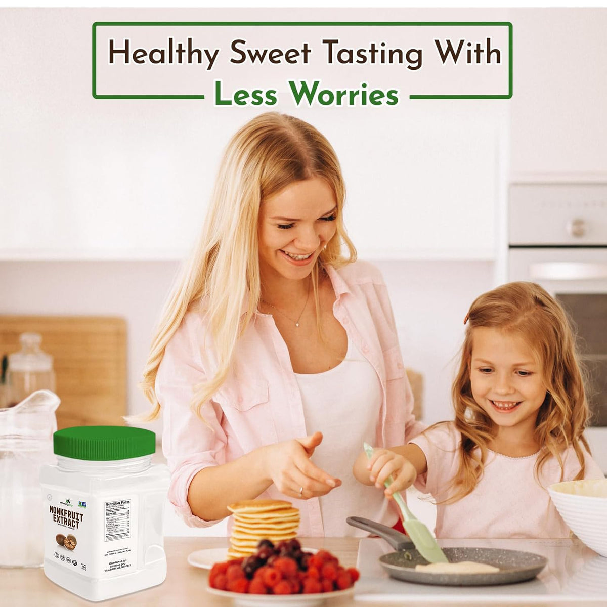 Baking with Morning Pep monk fruit powder for calorie-free sweetness