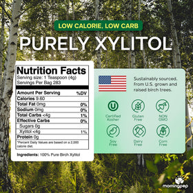 Morning Pep Birch Xylitol dissolving in coffee for sugar-like flavor