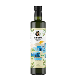 Moroccan Olive Grove desert olive oil bottle with bright fruity notes for salads